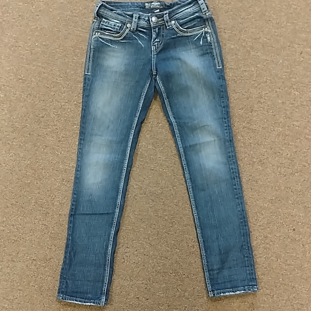 Women's Silver Aiko Skinny Jeans 26x31